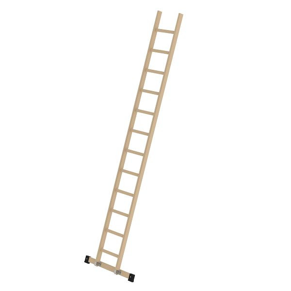 Munk Günzburger Steigtechnik enkele sport ladder van hout met dwarsbalk 12 sporten, 033115
