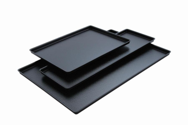 Schneider presentatieplateau 195 x 580 x 20 mm, ABS, zwart, breukvast, korrelig oppervlak, 227621