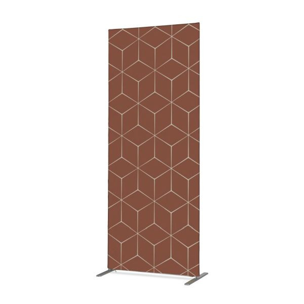 Leszámolási kijelzők Textil térelválasztó dekoráció 85-200 Hexagon Rust, ZBSLIM085-200-DSI17