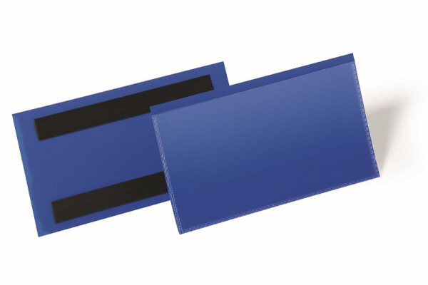 DURABLE magnetisch labelzakje 150x67mm, donkerblauw, 50 stuks, 174207