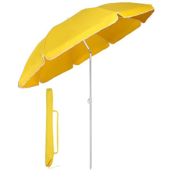Sekey® 160 cm ronde parasol, kleur: geel, 39916038