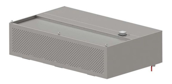 Coifa de indução Stalgast com compensação, 1200x900x450 mm, forma de caixa com filtro ciclone/labirinto LC2 tipo A, WH12915