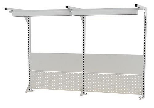 Bedrunka+Hirth konstrukce pracovního stolu 2000 mm, vícestěnná konstrukce s osvětlením, perforované a magnetické stěny rozměry v mm (ŠxV): 2000 x 1250, 03.900.20.2A