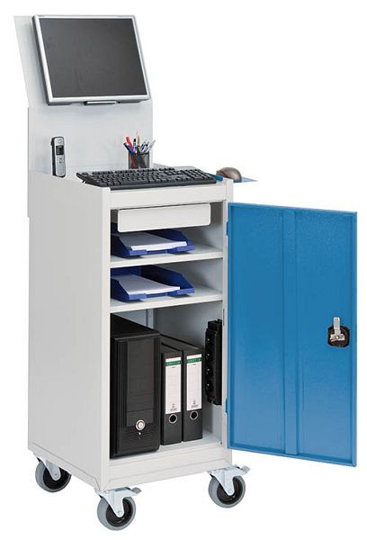Bedrunka+Hirth duplaajtós szekrény, számítógép kocsihoz 105-1, 500 x 500 x 1000 mm, 04.105C