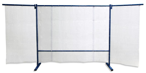 Perete de protecție pentru sudură ELMAG, 3 părți, cu cortină din folie, limpede, DIN S0, lățime: 3,8 m, 57254