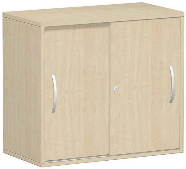geramöbel přídavná skříň s posuvnými dveřmi, horní police 25 mm, s nastavitelnými nožičkami, uzamykatelná, 800x425x720, javor/javor, S-381501-AA