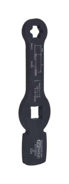 KS Tools 3/4" ütős Torx E-kulcs 2 ütőfelülettel, E24, 517.0914