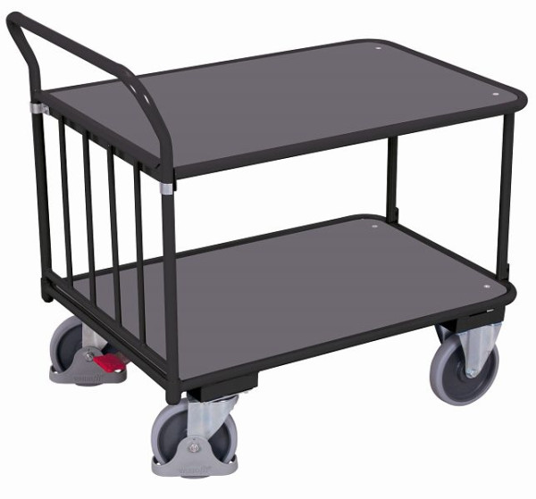 Wózek z drążkiem VARIOfit jako wózek stołowy, wymiary zewnętrzne: 1105 x 705 x 1030 mm (szer. x gł. x wys.), sw-700.503/AG