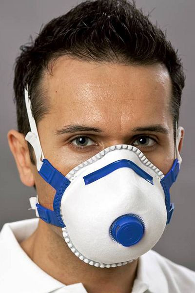 Máscara respiratória EKASTU Safety Mandil FFP2/Soft/V, PU: 5 peças, 412084