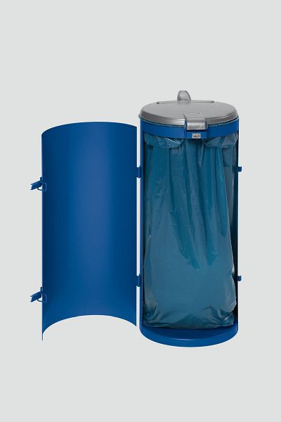 Kompaktní sběrač odpadu VAR junior s jednokřídlými dveřmi, hořcově modrá, 10161