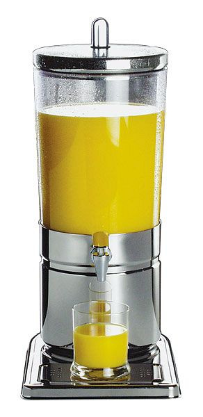 APS juicedispenser -TOP FRESH-, 23 x 35 cm, højde: 52 cm, 18/8 rustfrit stål, SAN, 1 ispose i bunden, 1 ispose i låget, 10700