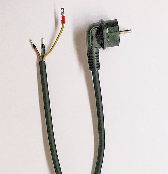 Schultze propojovací kabel 3x1,5 pro RiR H07RN-F3G 1,5mm, délka 3m, s úhlovou zástrčkou, smontovaný, KA3M3X15