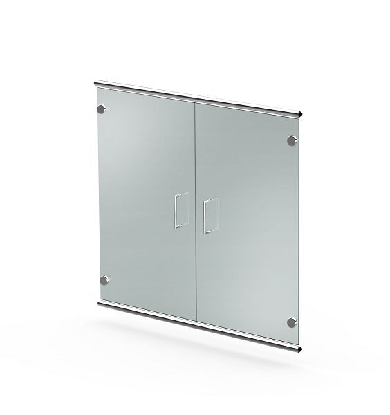 Přední dveře Kerkmann ze satinovaného skla ESG, 2 úrovně pořadačů, Artline, Š 750 x H 4 x V 680 mm, sklo, 13739382