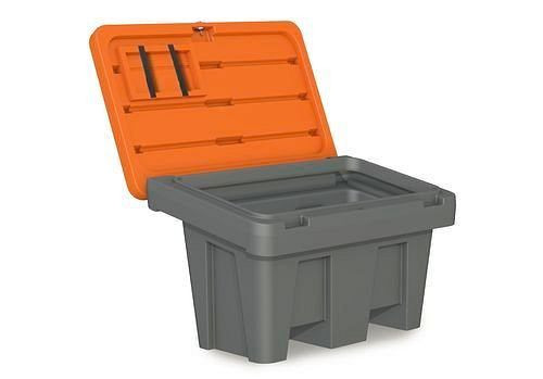 DENIOS korrelcontainer type GB 150, gemaakt van polyethyleen (PE), 150 liter inhoud, deksel oranje, 241-876