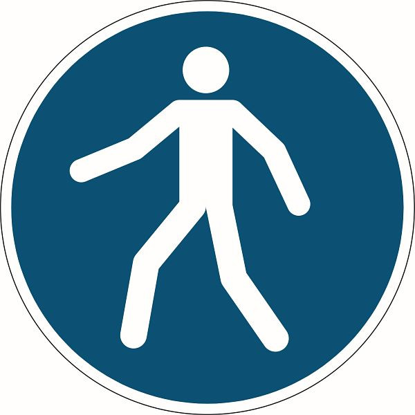 DURABLE veiligheidsbord “Gebruik voetpad”, blauw, 173106