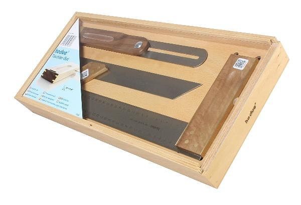 jogo de carpinteiro hedue em caixa de madeira, A033