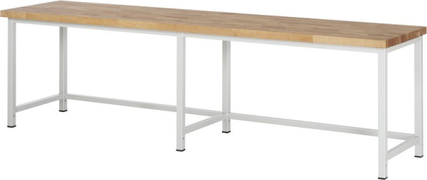 Stół warsztatowy RAU seria 8000 - konstrukcja ramowa (rama spawana), 3000x840x700 mm, 03-8000-1-307B4S.12