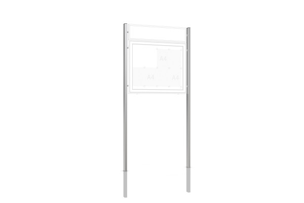 Stand WSM din aluminiu (într-o pereche) pentru fixare în beton, 80 x 40 x 2640 mm, 103000745