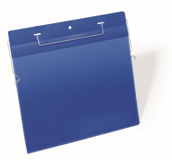 ODOLNÁ drátěná závěsná kapsa A4 na šířku, tmavě modrá, balení 50 ks, 175407