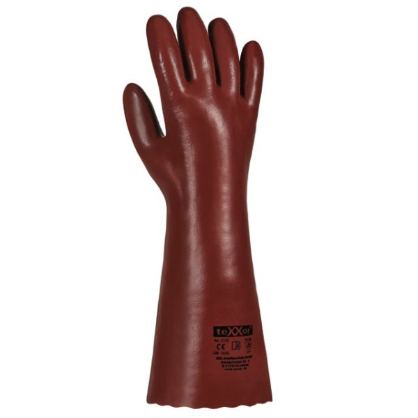 Γάντια teXXor PVC "RED BROWN", PU: 60 ζεύγη, 2172