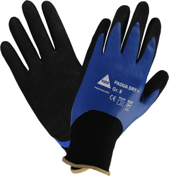Hase Safety PADUA DRY +, rękawice ochronne z 5 uchwytami, nylon/nitryl, rozmiar: 11, opakowanie jednostkowe: 10 par, 508680-11