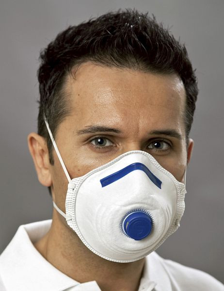 Máscara respiratória EKASTU Safety Mandil FFP2/V, PU: 12 peças, 411281