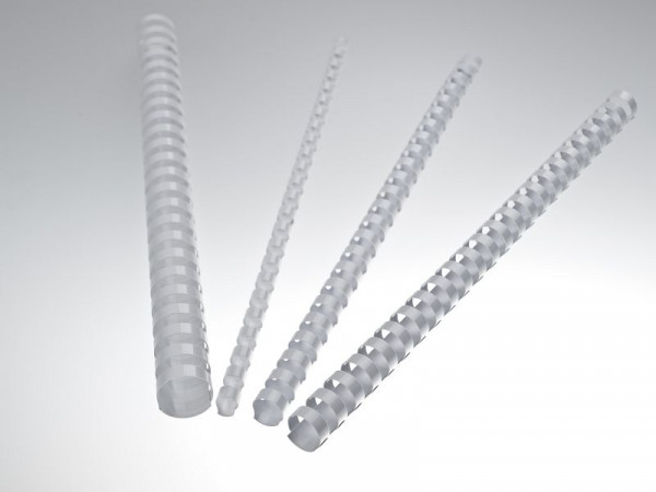 RENZ plastic bindruggen US divisie, 21 ringen voor A4, Ø 10 mm, wit, pak van 100, 17100021