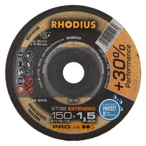 Rhodius PROline XT38 extra dunne doorslijpschijf, diameter [mm]: 150, dikte [mm]: 1.5, boring [mm]: 22.23, VE: 25 stuks, 205700