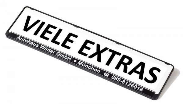 Eichner Miniletter reclamebord standaard, wit, opdruk: vele extra's, 9219-00154