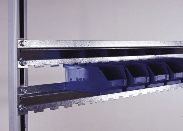 KLW ophangrail, verzinkt, voor opbergboxen, 740 mm lang, ABS-WRAUZ-0750