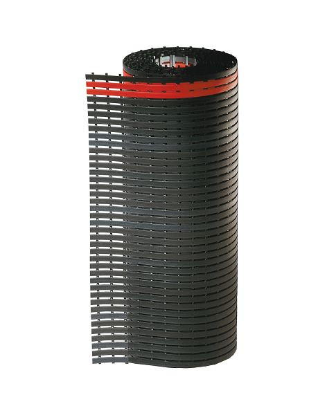 Kappes ErgoPlus vloermat W1200 mm - 10 m -, zwart met rode veiligheidsstreep, 8412.00.1070