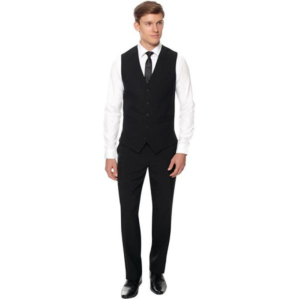 Eventowe męskie spodnie kelnerskie czarne standardowa długość 38, BB170-28