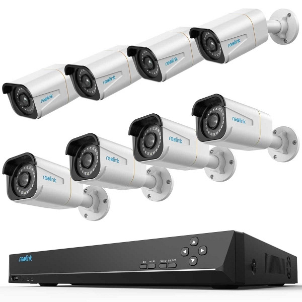 Kit complet de supraveghere video Reolink NVS16-5KB8-A 5K 10MP 16CH PoE cu detectarea persoanelor și a vehiculelor, rl5kb8