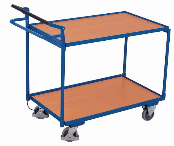 VARIOfit tafelwagen met 2 laadvlakken en dodemansrem, buitenafmetingen: 1.175 x 625 x 1.045 mm (BxDxH), sw-600.548