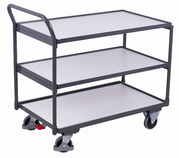 Wózek stołowy VARIOfit ESD z 3 powierzchniami ładunkowymi, wymiary zewnętrzne: 975 x 525 x 1010 mm (szer. x gł. x wys.), sw-500.657