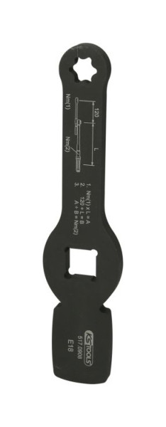 KS Tools 3/4" ütős Torx E-kulcs 2 ütőfelülettel, E18, 517.0908
