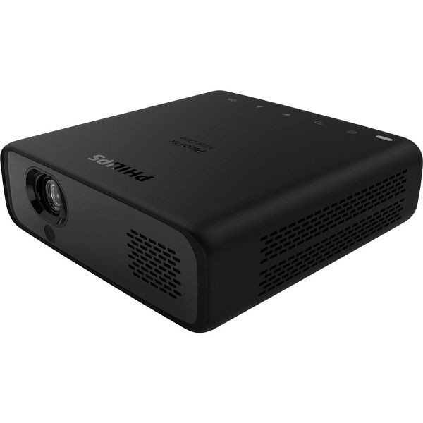Philips Projection PicoPix Max One (stille mini-beamer / projector met native FullHD, HDR10, REC.709, DLP, 16.500 mAh), PPX520/INT