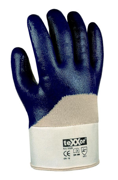 Γάντια νιτριλίου teXXor "GAUTS", μέγεθος: 10, συσκευασία: 144 ζεύγη, 2329-10