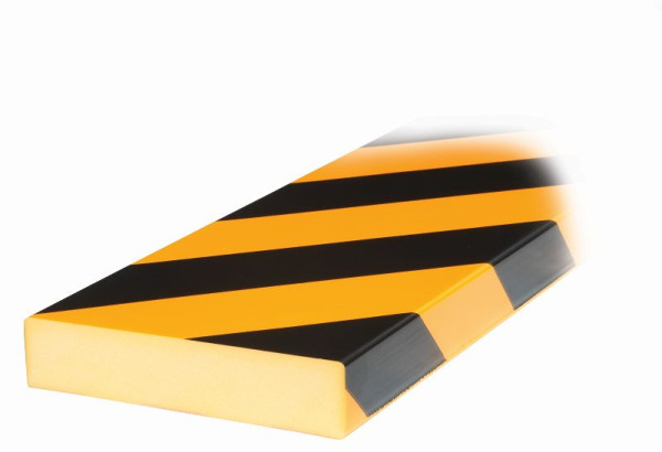Knuffin pintasuojaus, varoitus- ja suojaprofiili, tyyppi musta, keltainen/musta, 1 metri, PS-10009