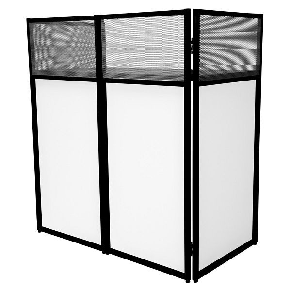Monster DJ Booth System Stand Kabine Bord Sammenklappeligt Mobil Opsætning Disco Sort Hvid, 210476