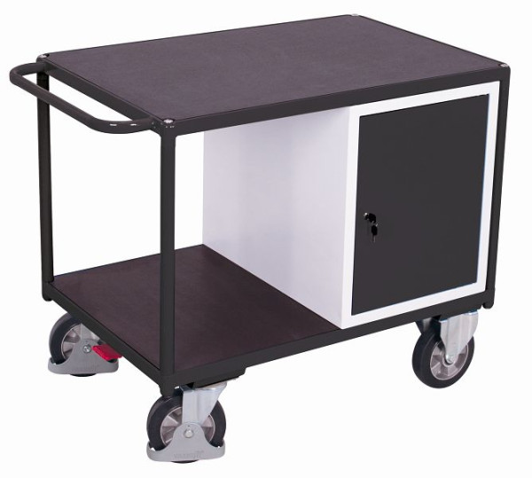 Těžký dílenský vozík VARIOfit se 2 ložnými plochami, vnější rozměry: 1 190 x 700 x 930 mm (ŠxHxV), sw-700.620/AG