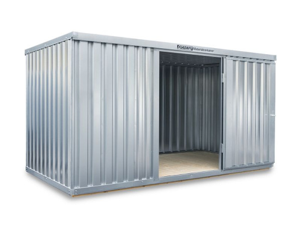FLADAFI Materialcontainer MC 1400, verzinkt, montiert, mit Holzfußboden, 4.050 x 2.170 x 2.150 mm, F1420010114221111911