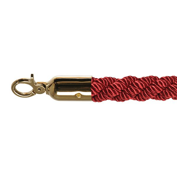 VEBA bariérová šňůra luxusní červená, mosaz, Ø 3cm, délka 157 cm, 10102RB