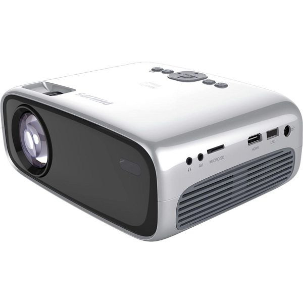 Philips Projection NeoPix Easy 2+ HD mini projektor / rzutnik (dźwięk stereo, LED, do 65 "(165cm), HDMI, USB, VGA, MicroSD), NPX442/INT