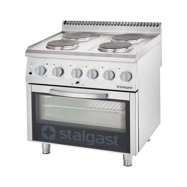 Fogão elétrico Stalgast com forno (600 x 400 mm / GN 1/1) série 700 ND, 4 placas (4x2,6), SL32412S