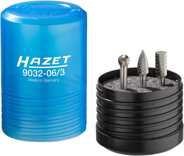 Zestaw frezów z węglików spiekanych Hazet, 6 mm, ilość narzędzi: 3, 9032-06/3
