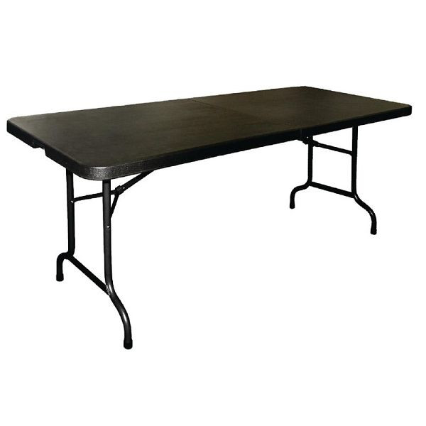 Bolero suorakaiteen muotoinen taitettava pöytä musta 183cm, CB518