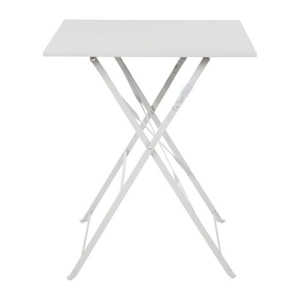 Bolero négyzet alakú összecsukható terasz asztal acél szürke 60cm, GK988