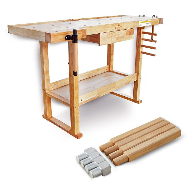 Stół warsztatowy BAMATO WORK-1520 z litego drewna, WORK-1520