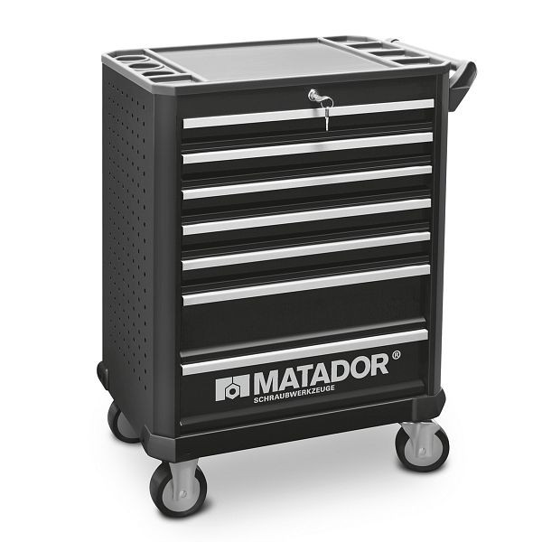 Dílenský vozík MATADOR RATIO se 7 zásuvkami, prázdný, 1000 x 470 x 720 mm, 8163 0020
